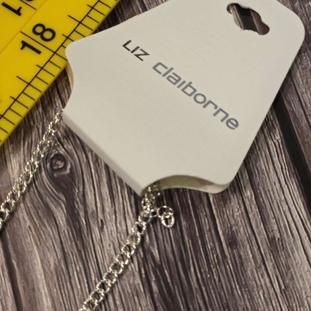 Liz Claiborne long necklace silver - Picture 7 of 10